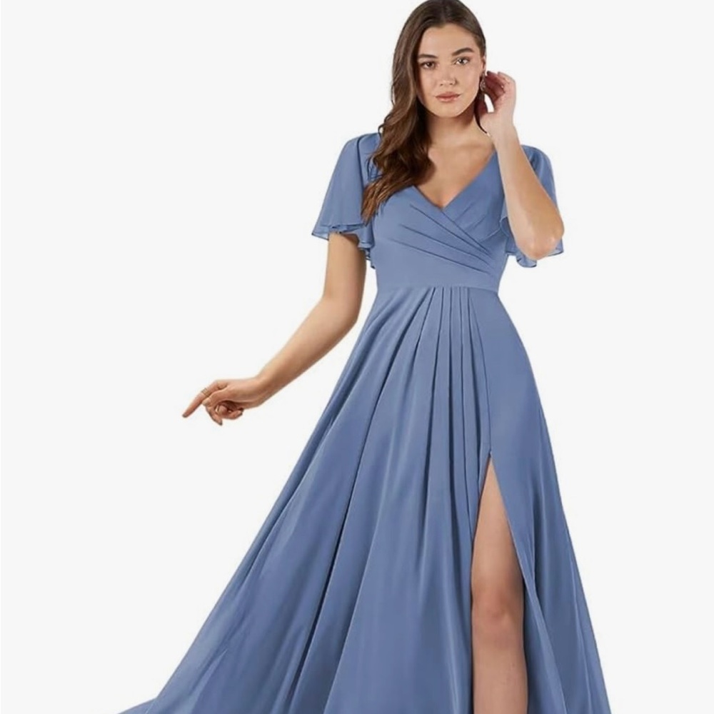 Blue bridesmaid dress